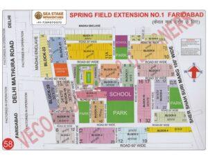 Faridabad HUDA Map Layout Spring Field Extension No.1