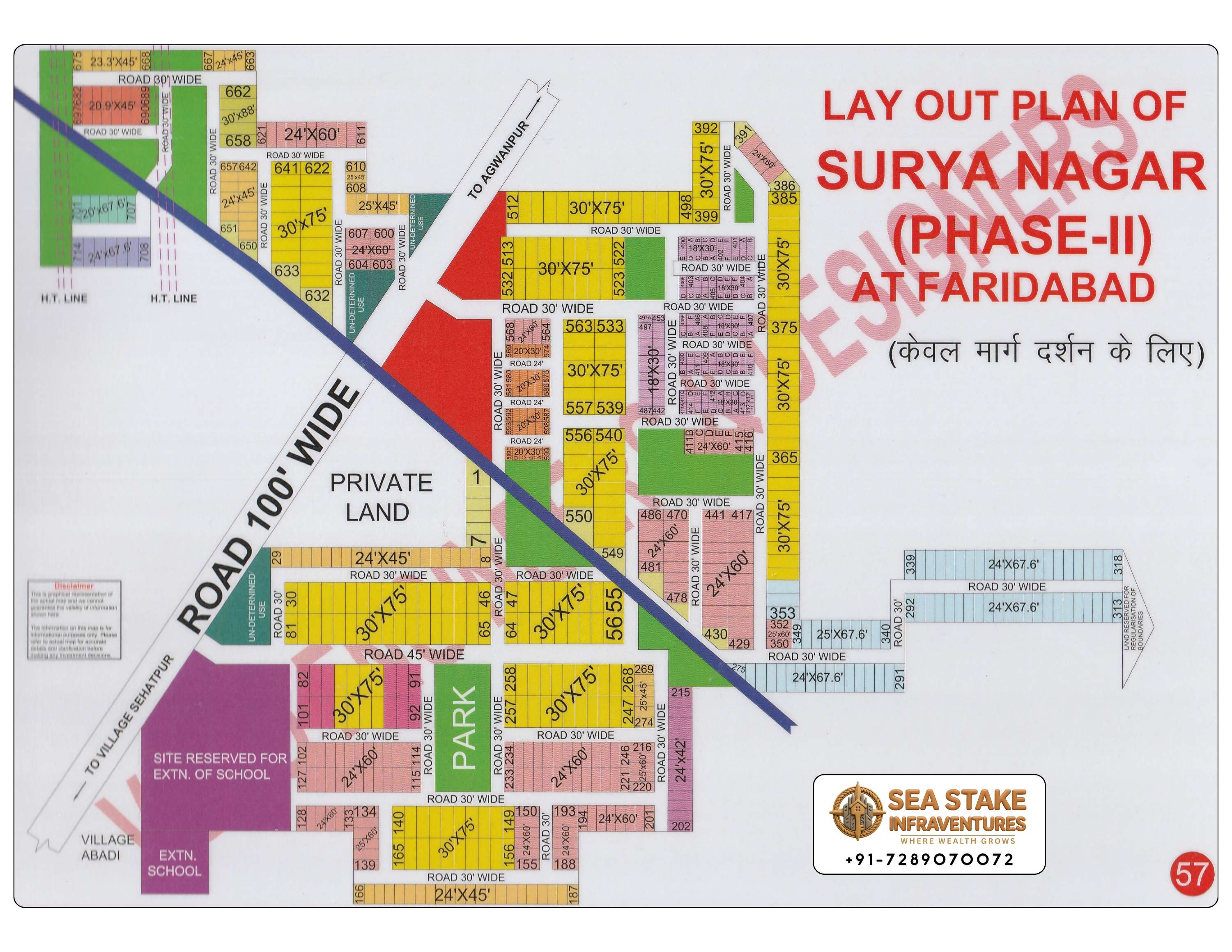 Faridabad HUDA Map Layout Surya Nagar Phase 2