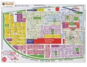 Faridabad HUDA Map Layout Sector 65