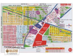 Faridabad HUDA Map Layout Sector 64