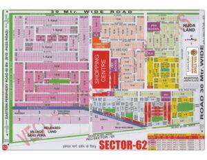 Faridabad HUDA Map Layout Sector 62