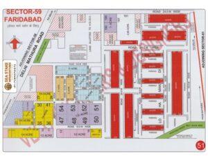 Faridabad HUDA Map Layout Sector 59