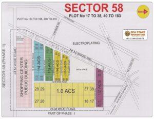 Faridabad HUDA Map Layout Sector 58