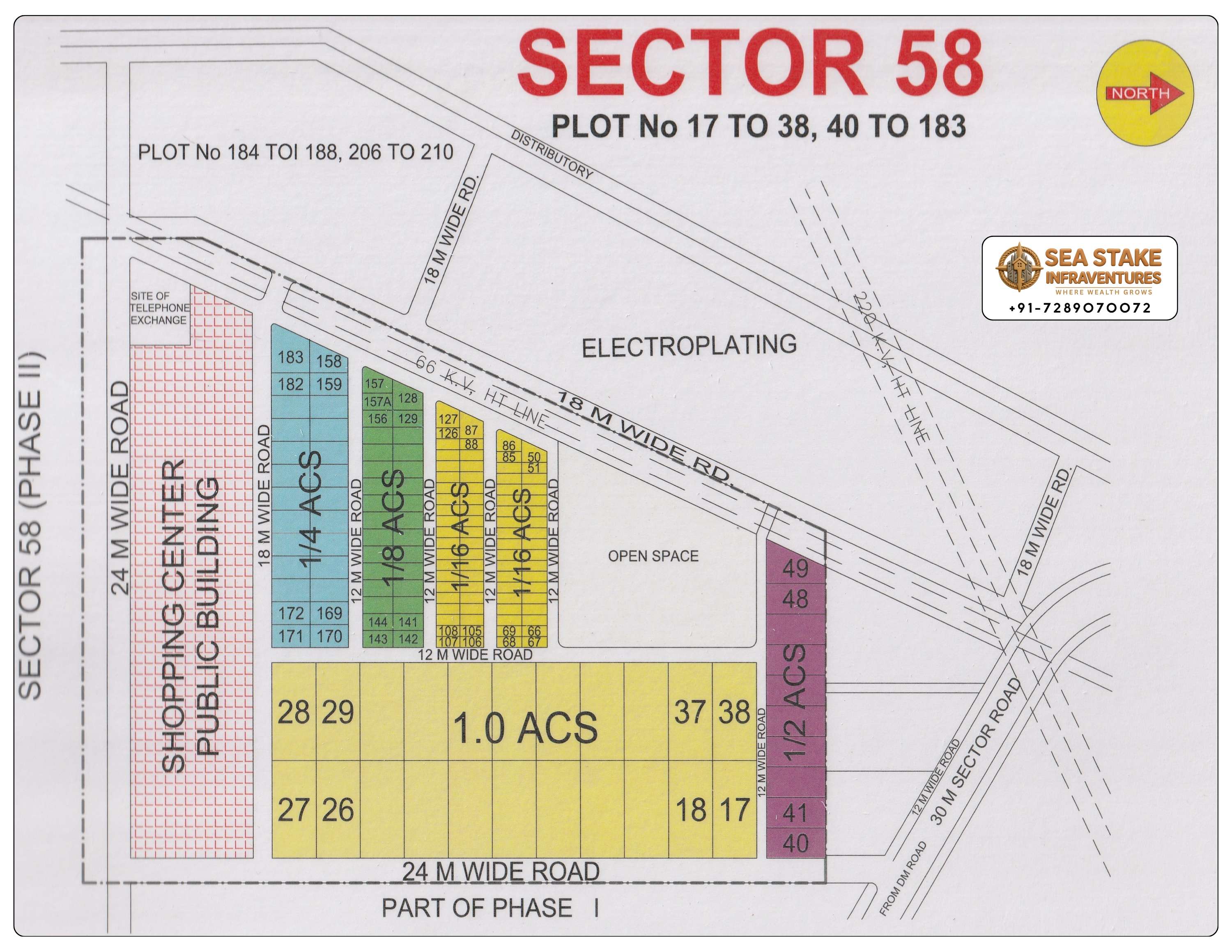 Faridabad HUDA Map Layout Sector 58