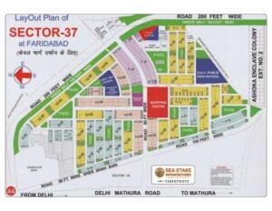 Faridabad HUDA Map Layout Sector 37