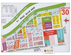 Faridabad HUDA Map Layout Sector 30
