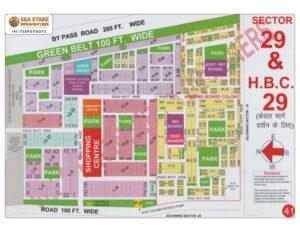 Faridabad HUDA Map Layout Sector 29 & HBC 29