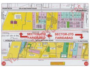 Faridabad HUDA Map Layout Sector 27 Block C & Sector 27 Block D