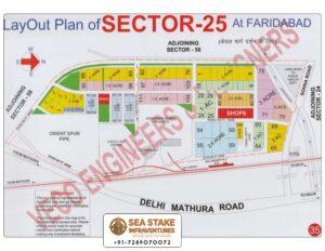 Faridabad HUDA Map Layout Sector 25