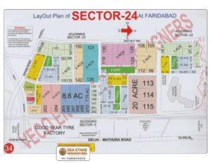 Faridabad HUDA Map Layout Sector 24