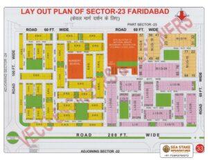 Faridabad HUDA Map Layout Sector 23