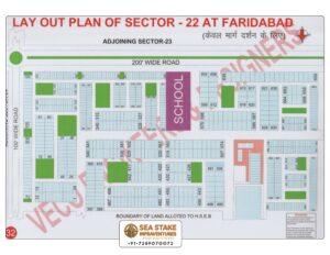 Faridabad HUDA Map Layout Sector 22