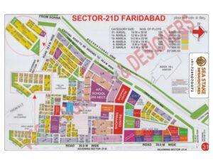 Faridabad HUDA Map Layout Sector 21Block D