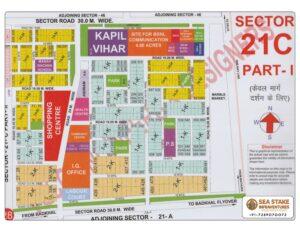 Faridabad HUDA Map Layout Sector 21C phase 1
