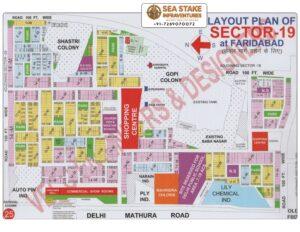 Faridabad HUDA Map Layout Sector 19