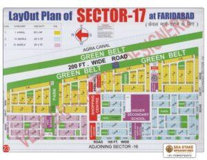 Faridabad HUDA Map Layout Sector 17