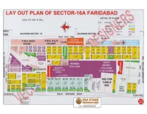 Faridabad HUDA Map Layout Sector 16A