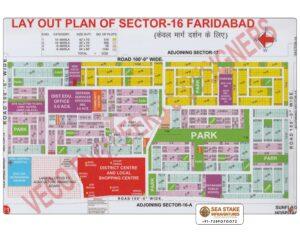 Faridabad HUDA Map Layout Sector 16