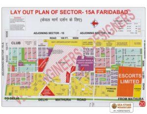 Faridabad HUDA Map Layout Sector 15A