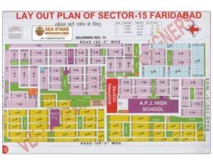 Faridabad HUDA Map Layout Sector 15
