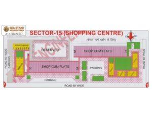 Faridabad HUDA Map Layout Sector 15 (Shopping Centre)