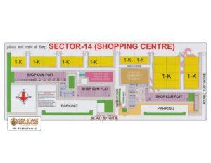 Faridabad HUDA Map Layout Sector 14 (Shopping Centre)