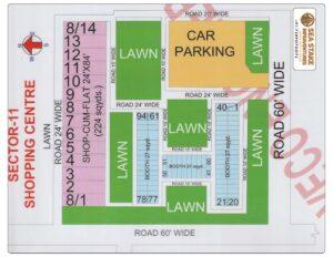 Faridabad HUDA Map Layout Sector 11 Shopping Centre