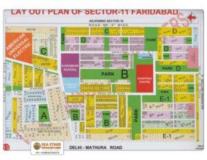 Faridabad HUDA Map Layout Sector 11
