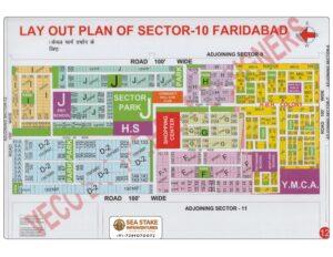 Faridabad HUDA Map Layout Sector 10