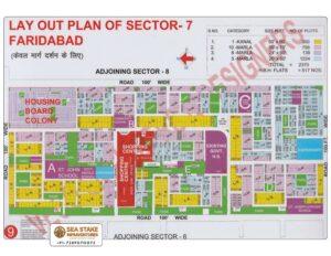 Faridabad HUDA Map Layout Sector 7
