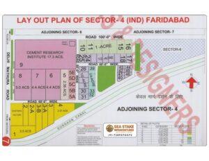 Faridabad HUDA Map Layout Sector 4 Industrial