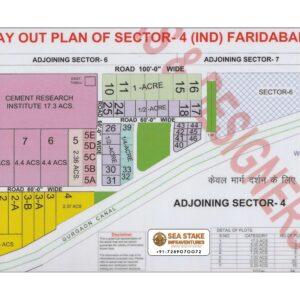 Faridabad HUDA Map Layout Sector 4 Industrial