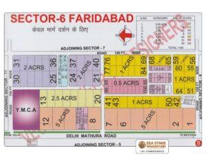 Faridabad HUDA Map Layout Sector 6