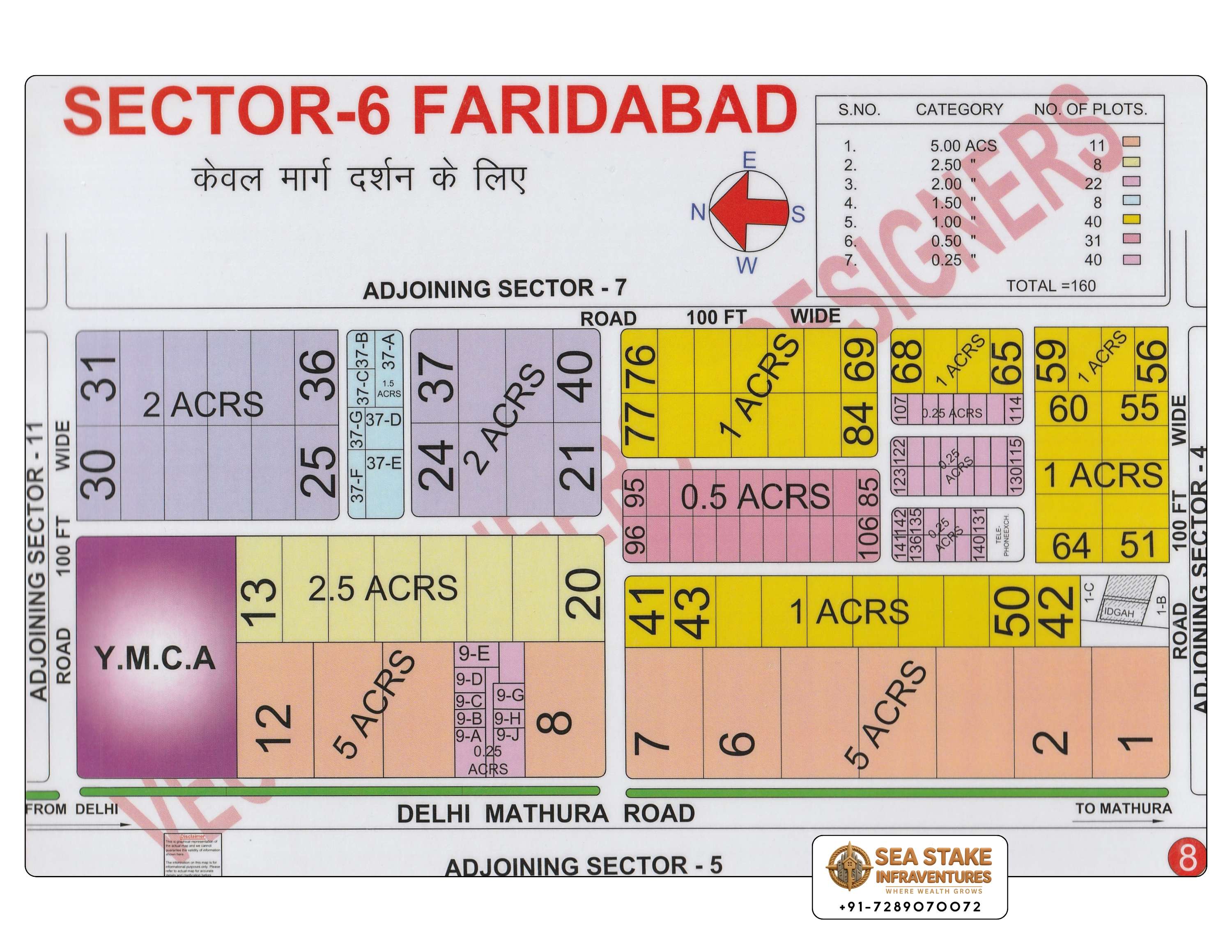 Faridabad HUDA Map Layout Sector 6