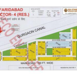 Faridabad HUDA Map Layout Sector 4 Residential