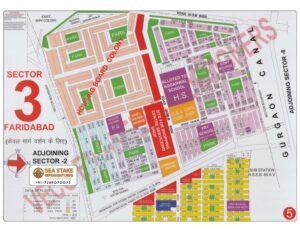Faridabad HUDA Map Layout Sector 3
