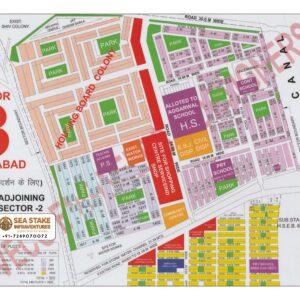 Faridabad HUDA Map Layout Sector 3