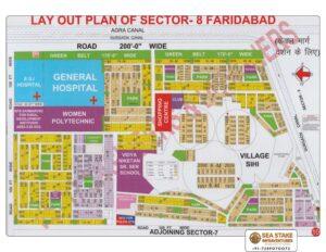 Faridabad HUDA Map Layout Sector 8