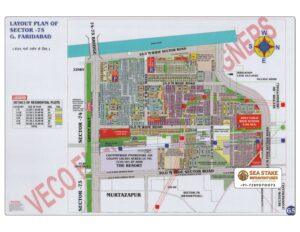 Faridabad HUDA Map Layout Sector 75