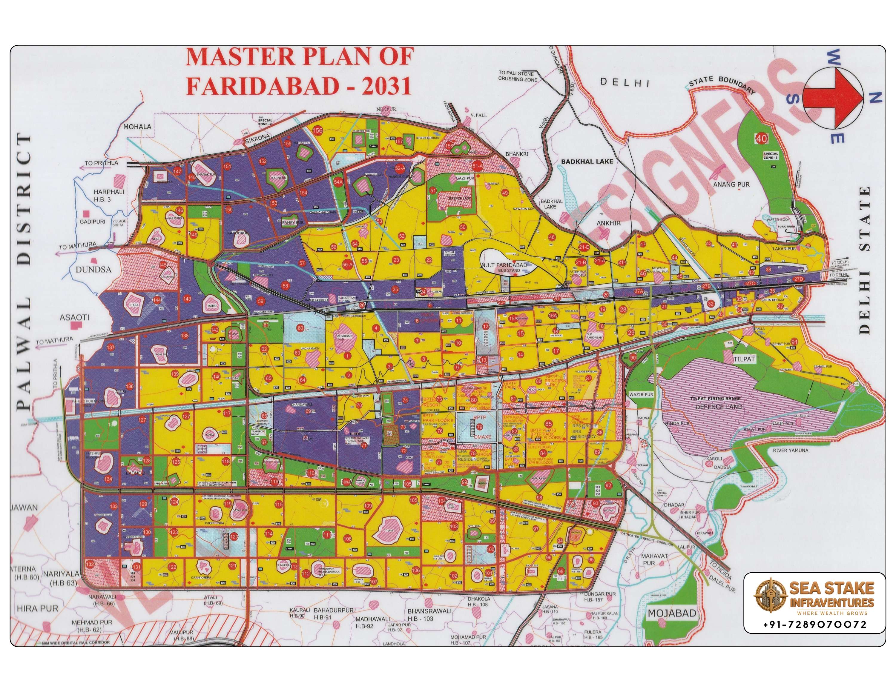 Faridabad HUDA Map Layout Master Plan