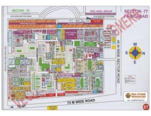Faridabad HUDA Map Layout Sector 77