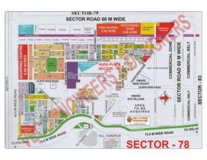 Faridabad HUDA Map Layout Sector 78