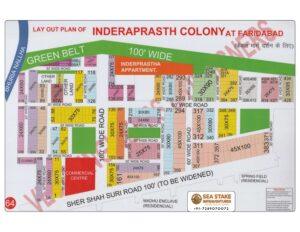 Faridabad HUDA Map Layout Inderaprasth Colony