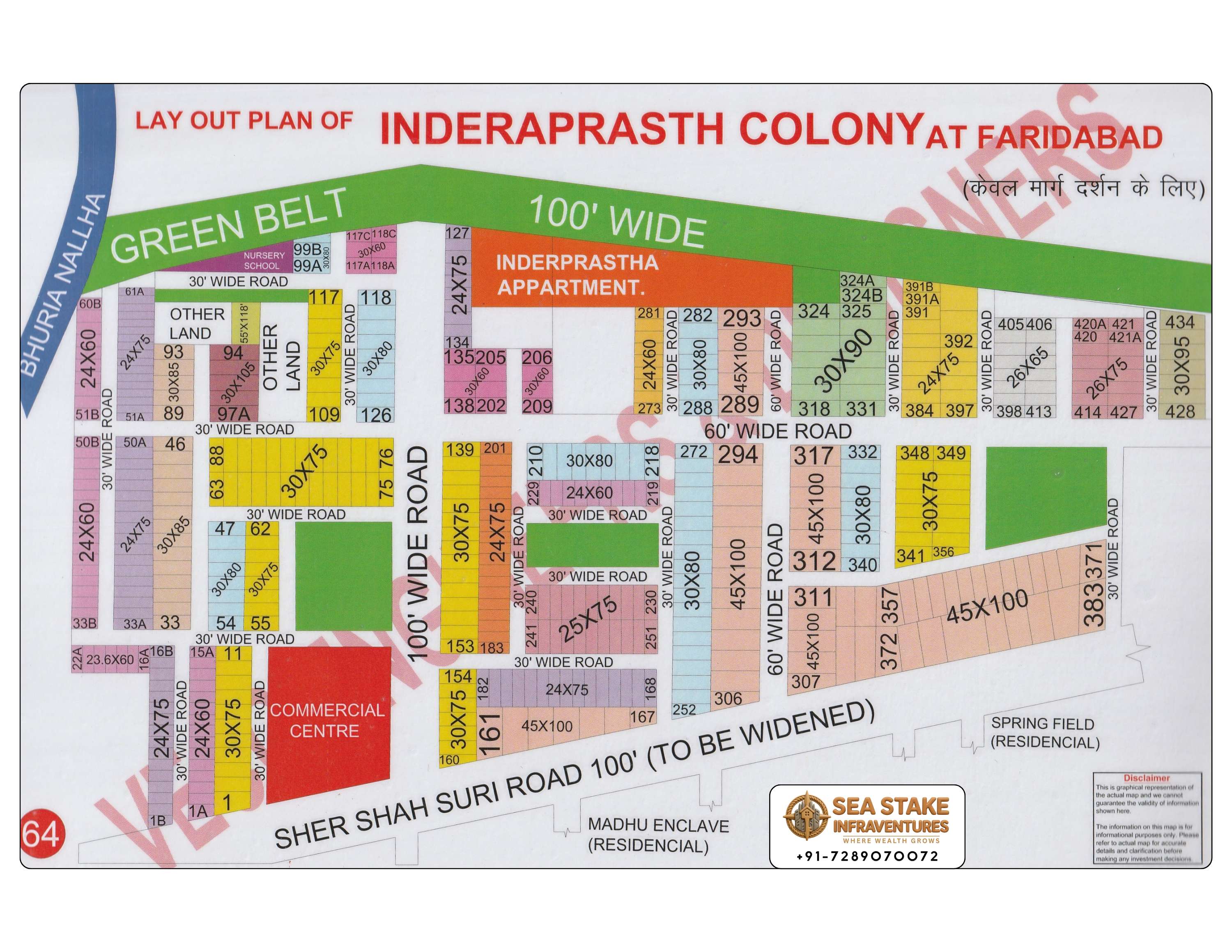 Faridabad HUDA Map Layout Inderaprasth Colony