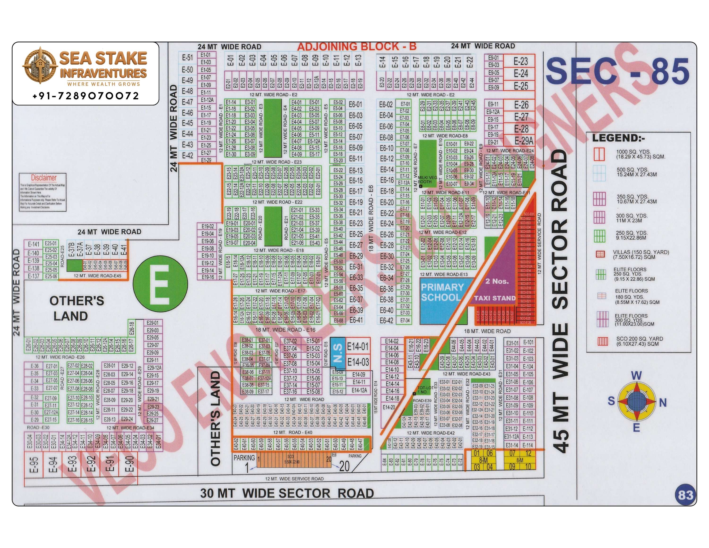 Faridabad HUDA Map Layout Sector 85