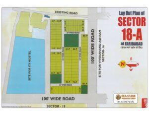 Faridabad HUDA Map Layout Sector 18 A