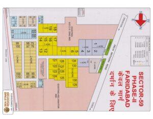 Faridabad HUDA Map Layout Sector 59 Phase 2