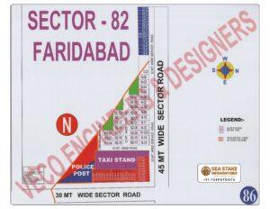 Faridabad HUDA Map Layout Sector 82